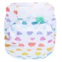 Tots Bots Bamboozle Nappy wrap in the rainbow loud nine print on white background
