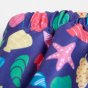 Close up of the elasticated legs on the Totsbots mussel sea shell eco-friendly reusable swimming nappy