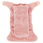 Totsbots eco-friendly bamboo reusable baby nappy in the pink dusk colour laid out on a white background