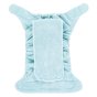 Tots bots mist blue bamboozle stretch baby nappy laid out on a white background