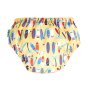 Totsbots surfs up eco-friendly reusable baby swim pants  on a white background