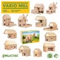 Walachia eco-friendly wooden building sets laid out on a white background