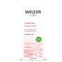 Box for the Weleda natural almond sensitive facial cream on a white background