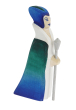 Bumbu handmade wooden snow queen toy, on a white background