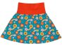 frugi rosina skort features flowers in a retro style with bees 