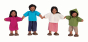 Plan Toys Dolls House Family - Light Brown Skin, Black Hair 