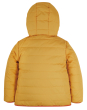 Frugi Toasty trail reversible childrens jacket in bumblebee yellow with a hod