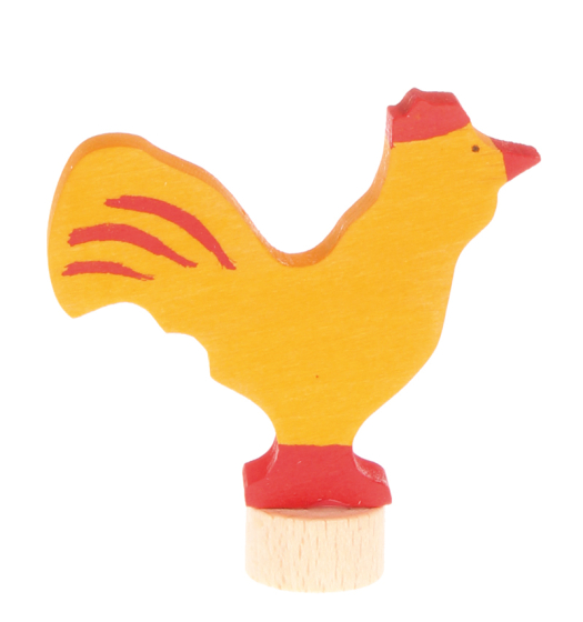 Grimm's Yellow Rooster Decorative Figure