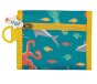 back of teal children wallet with the what lies below print from frugi