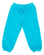 Children terry trousers in warm and comfy turquoise blue organic cotton from DUNS