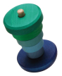 Grimm's Green & Blue Wobble Stacking Tower