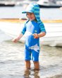 Frugi Cobalt Blue Shark Little Sun Safe Suit