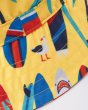Close up of the Frugi childrens surfs up harbour swim hat on a white background