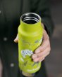 Close up of hand holding the Klean Kanteen 12oz narrow insulated metal drinks bottle 
