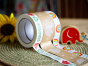 Babipur Reloved design recyclable eco paper tape with wide kraft babipur elephant design parcel tape and rainbow design tape in the background