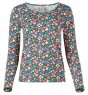 adult organic cotton long sleeve bryher top with the floral print from frugi