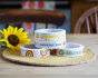 Collection of babipur design eco paper tapes, Welsh Penblwydd Hapus, English Happy Birthday, rainbow and reloved designs