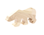 O-WOW handmade maple polar bear toy on a white background