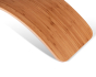 Close up of Wobbel Original Bamboo without Felt balance board on a white background