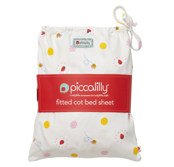 Piccalilly Ladybird Cot Bed Sheet in a Bag