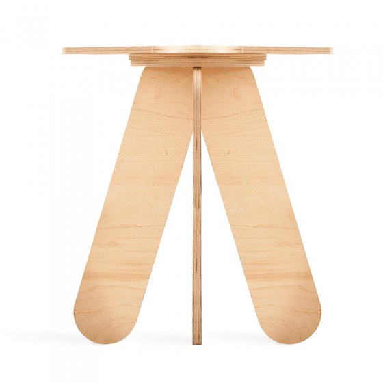 Babai eco-friendly wooden table on a white background