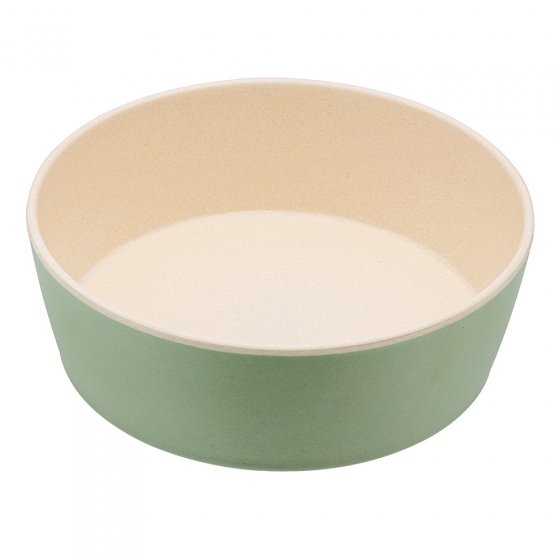 Beco Pets mint sustainable classic bamboo pet bowl on a white background.
