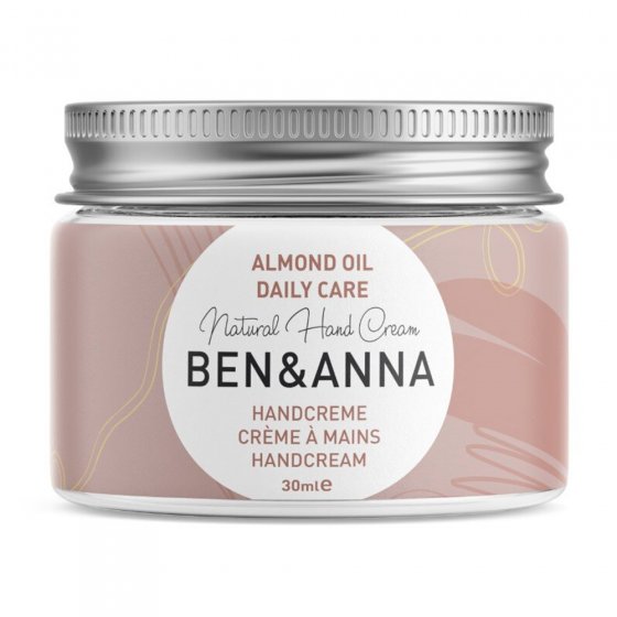 Ben & Anna 30ml Daily natural almond oil hand cream on a white background