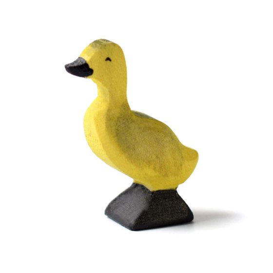 Bumbu eco-friendly wooden duckling toy on a white background