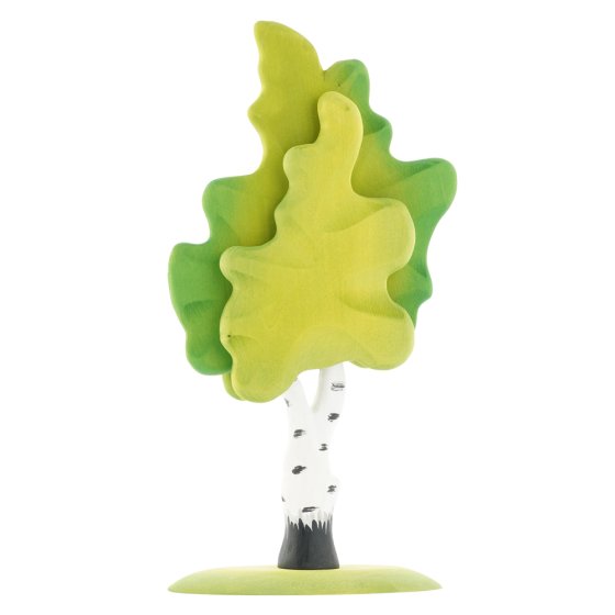 Bumbu large handmade wooden birch tree toy on a white background