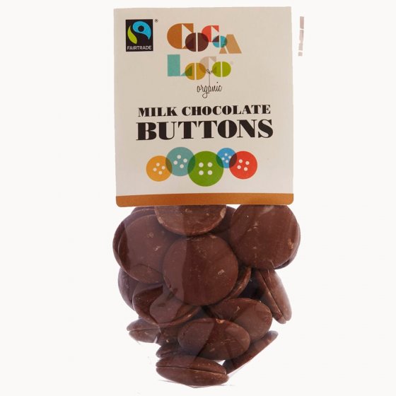 Cocoa Loco Milk Chocolate Buttons 100g