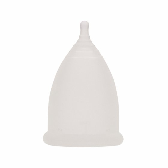 Imse Vimse medium reusable eco-friendly menstrual cup on a white background
