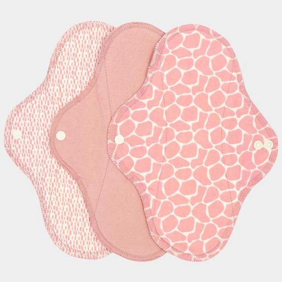 Imse Classic Cotton Flannel Regular Menstrual Pads 3 Pack - Blossom