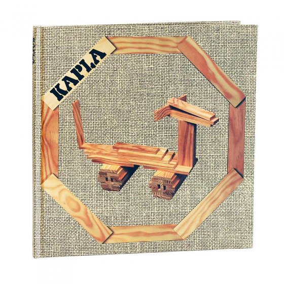 Kapla easy animals wooden building blocks art book on a white background