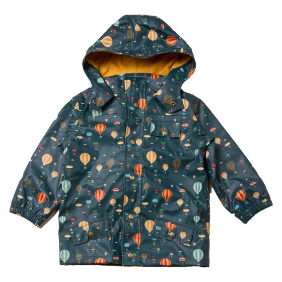 LGR childrens recycled waterproof rain coat in the higher ground colour on a white background