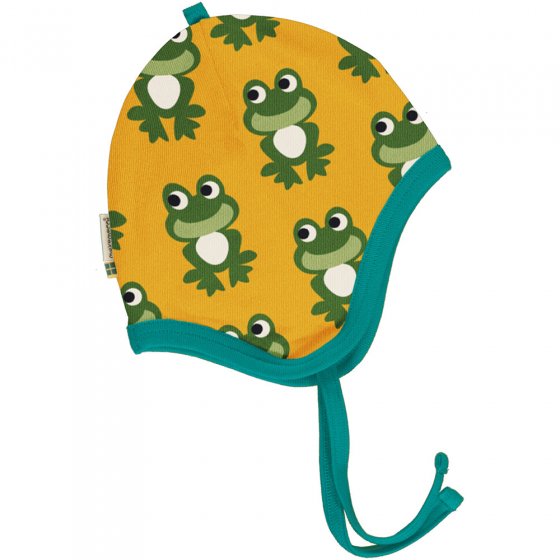 Maxomorra Velour Frog Helmet Hat