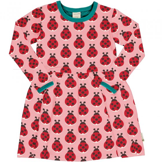 Maxomorra Ladybug Long Sleeve Spin Dress