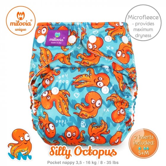 Milovia Pocket Nappies-Silly octopus
