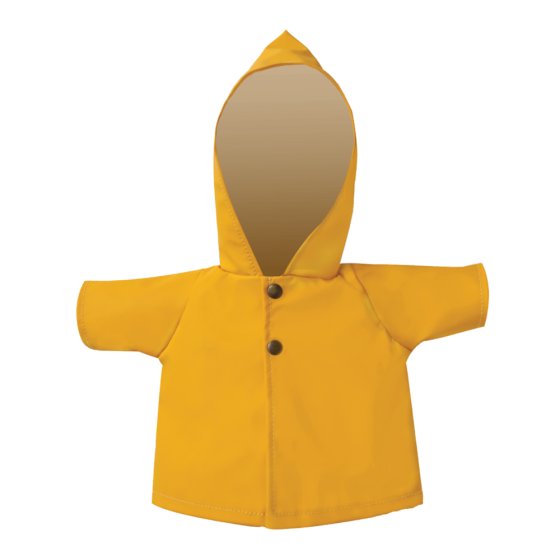 Olli Ella dinkum doll ahoy raincoat in yellow on a white background