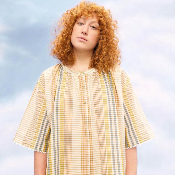 Olli Ella Lilly Pilly Organic Cotton Shirt - Horizon Stripe