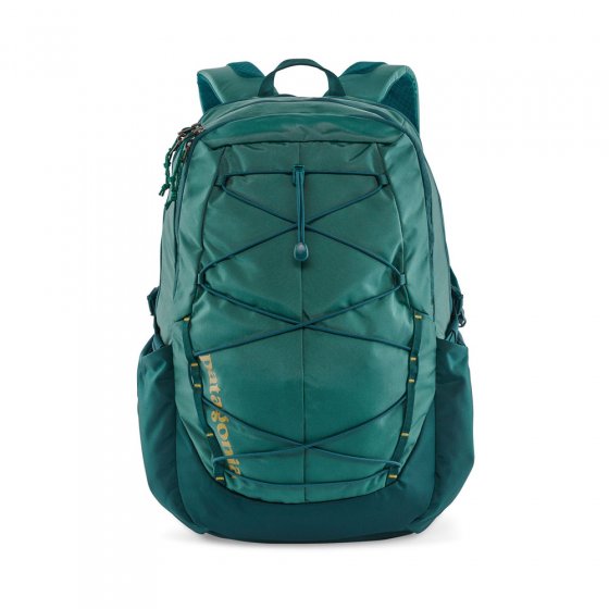 Patagonia eco-friendly 30l Chacabuco pack in the borealis green colour on a white background