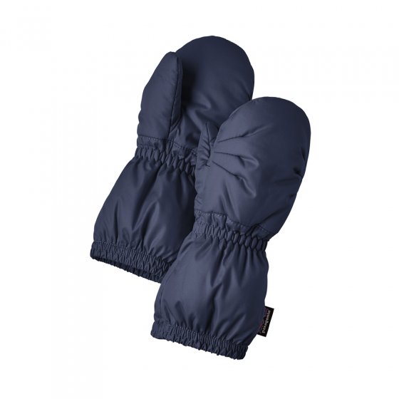 Patagonia baby puff mitts in new navy on a white background