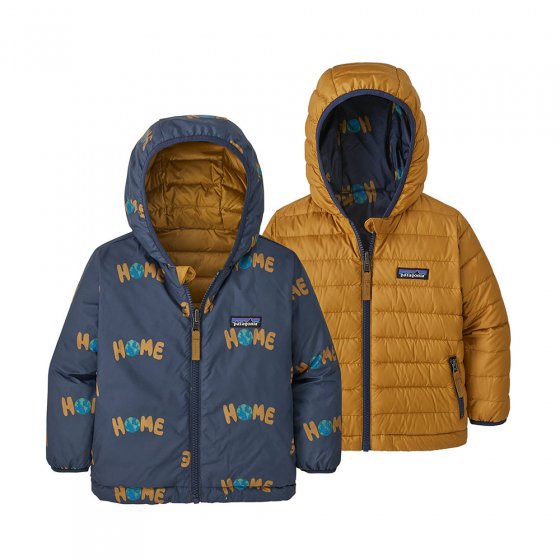 Patagonia childrens reversible home planet new navy insulated coat