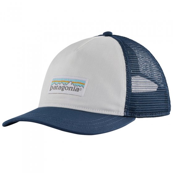 Patagonia Women's Pastel P-6 Label Layback Trucker Hat - White & Indigo