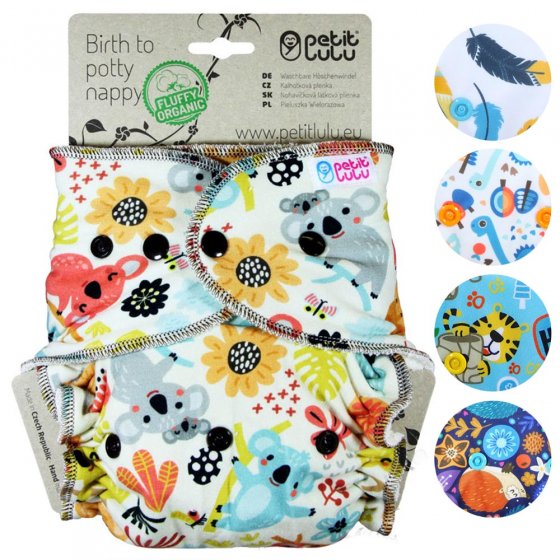 Petit Lulu One-Size Fitted Organic Nappy Snaps