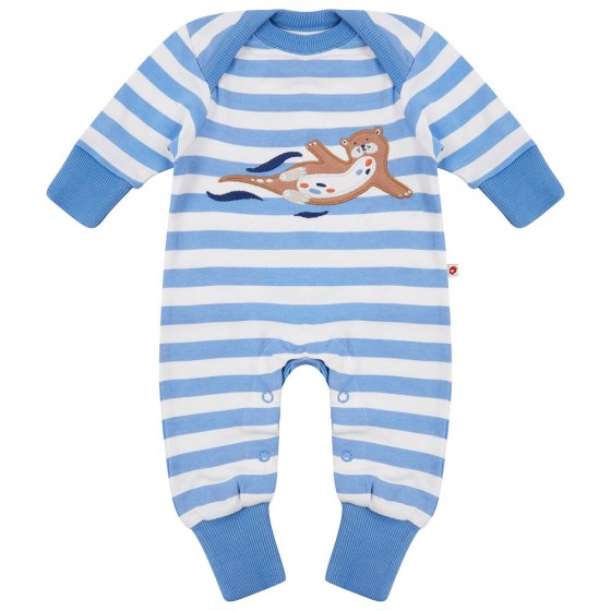 Piccalilly Otter Organic Cotton Romper on a white background