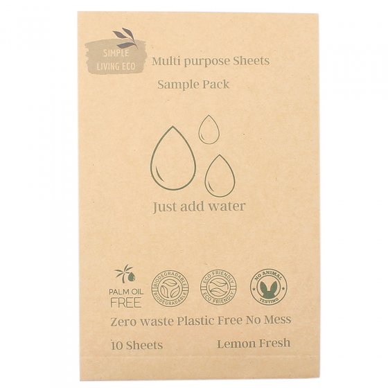 Simple Living Eco Multi-Purpose Cleaner Sheets - Lemon Fresh 10 Pack