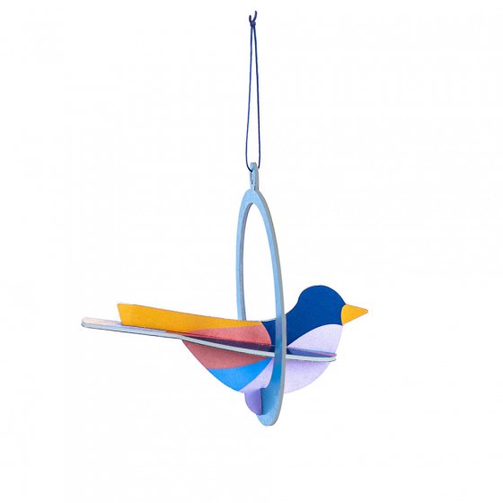 Studio Roof eco-friendly renewable paper robin decoration on a white background