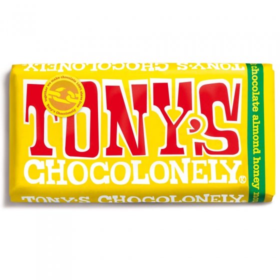 Tony's Chocolonely Fairtrade Almond Honey Nougat Chocolate 180g