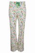 white pyjama bottoms with the elasticated waist and the hedgerow print from frugi