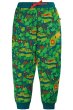 green snug joggers with camping print from frugi